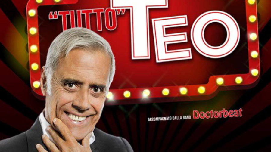 Teo Teocoli on stage of Teatro Sociale